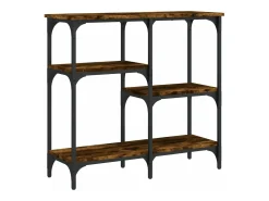 Mesa consola madera de ingeniería roble ahumado 80x29x75 cm