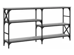 Mesa consola madera de ingeniería gris Sonoma 150x29x76,5 cm
