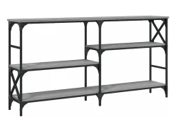 Mesa consola madera de ingeniería gris Sonoma 150x29x76,5 cm
