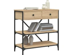 Mesa consola madera de ingeniería roble Sonoma 75x34,5x75 cm ES712787