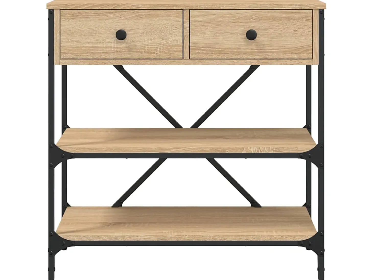 Mesa consola madera de ingeniería roble Sonoma 75x34,5x75 cm ES712787