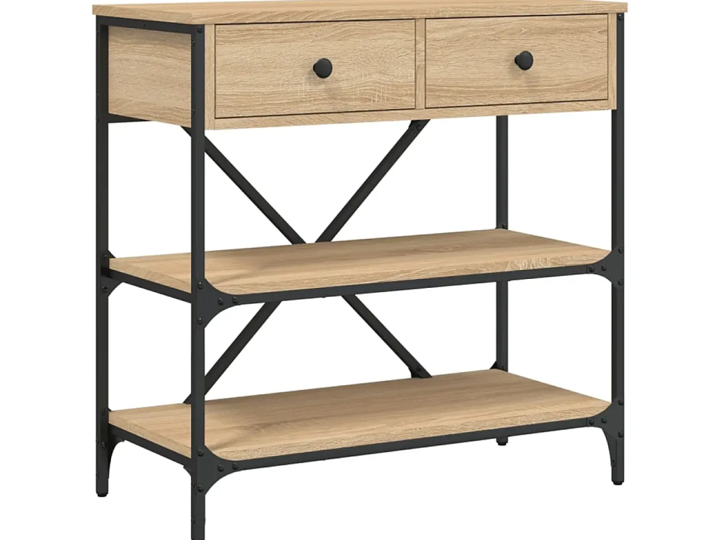 Mesa consola madera de ingeniería roble Sonoma 75x34,5x75 cm ES712787