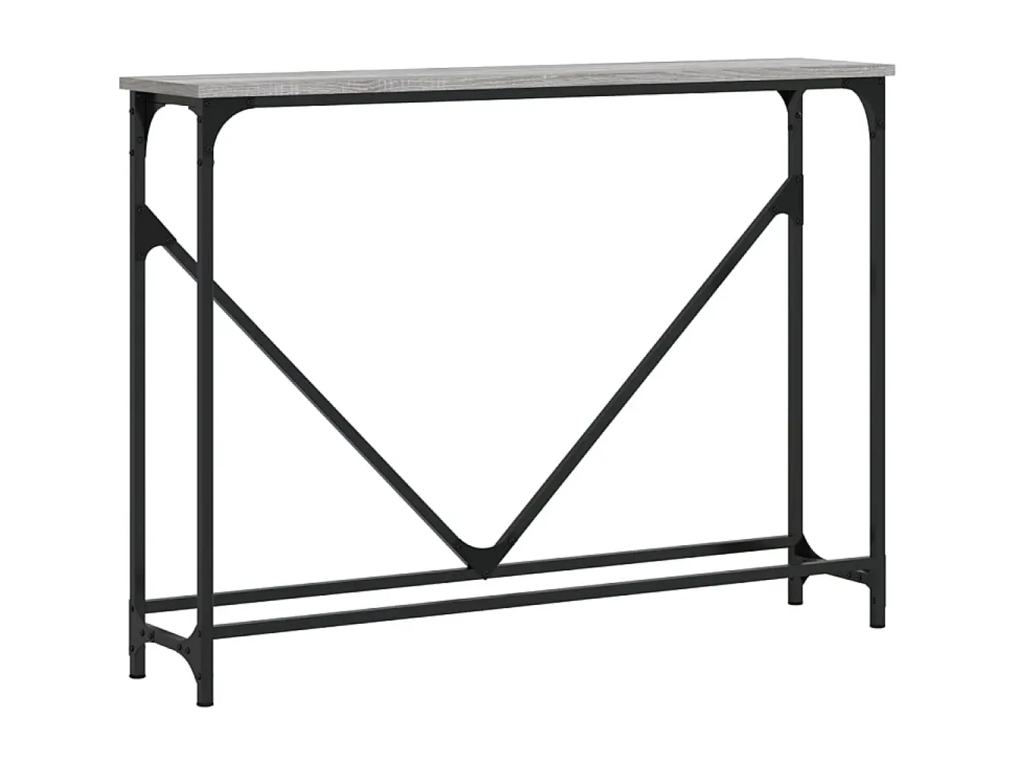 Mesa consola madera de ingeniería gris Sonoma 102x22,5x75 cm ES481746