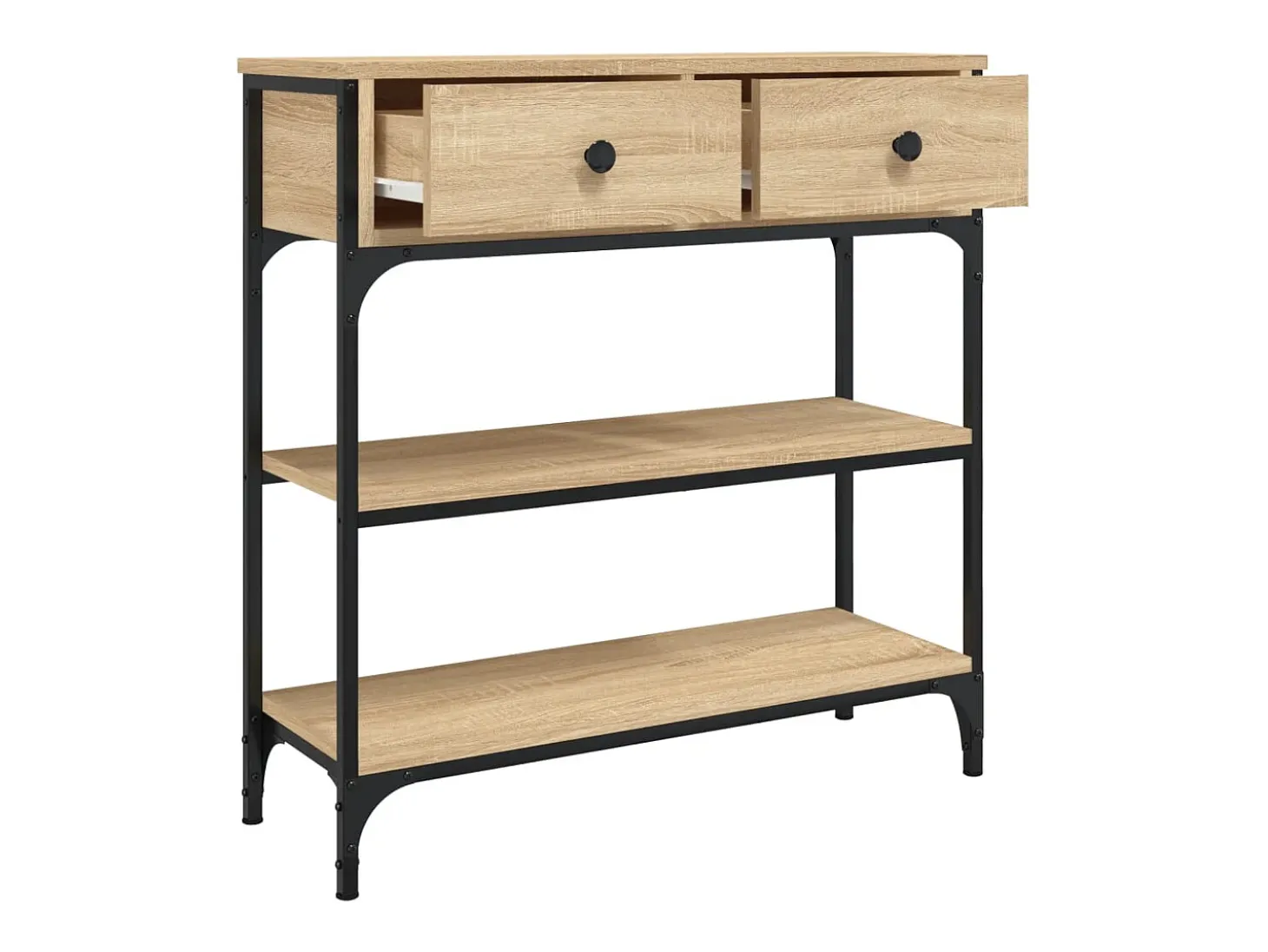 Mesa consola madera de ingeniería roble Sonoma 72,5x25x75 cm