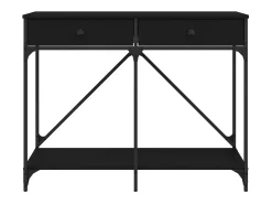 Mesa consola madera de ingeniería negra 100x39x78,5 cm