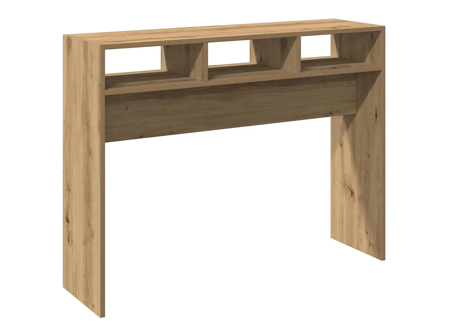 Mesa consola madera de ingeniería roble artesanal 105x30x80 cm