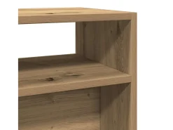 Mesa consola madera de ingeniería roble artesanal 105x30x80 cm