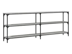 Mesa consola madera de ingeniería gris Sonoma 200x29x75 cm