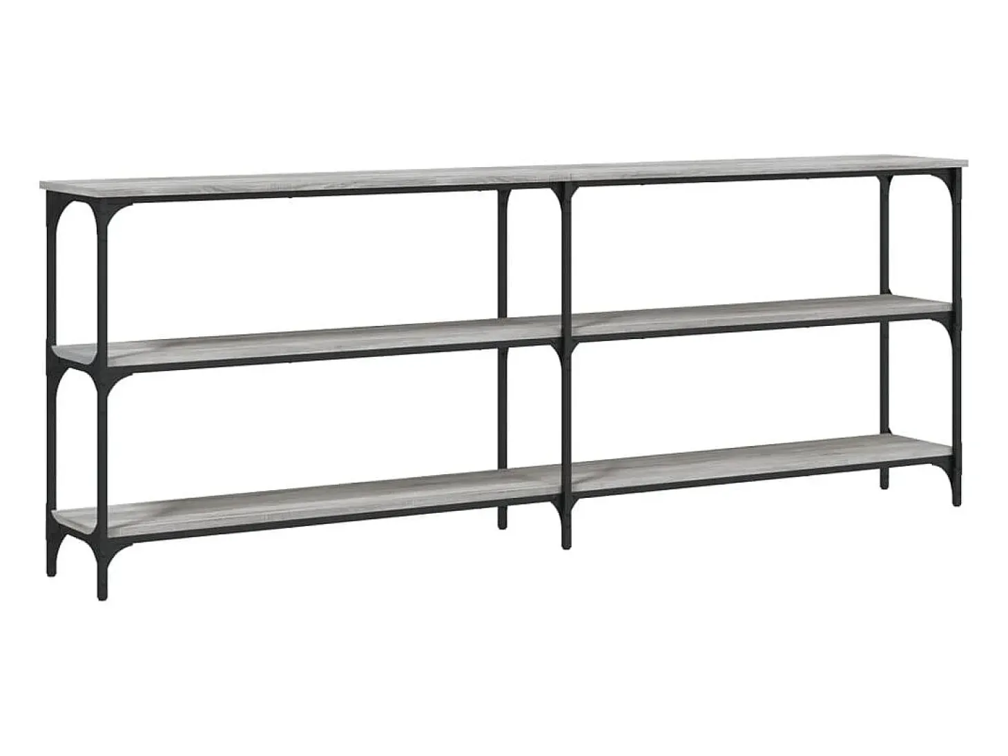 Mesa consola madera de ingeniería gris Sonoma 200x29x75 cm