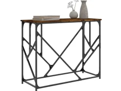 Mesa consola madera de ingeniería roble ahumado 100x40x80 cm ES321626