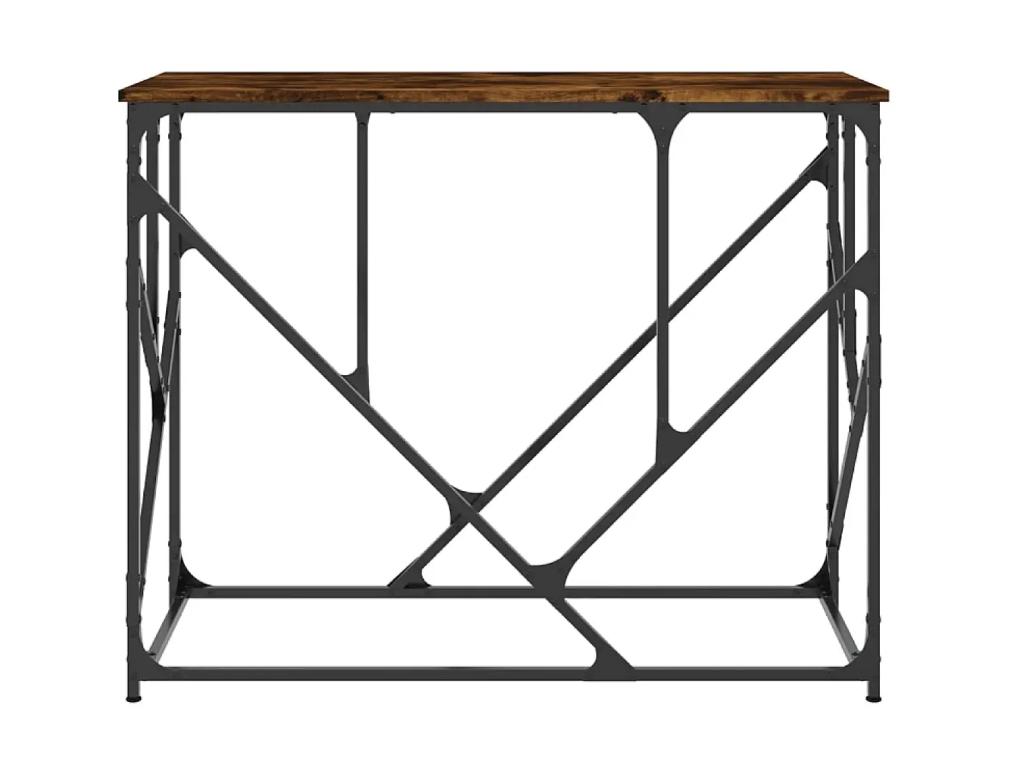 Mesa consola madera de ingeniería roble ahumado 100x40x80 cm ES321626