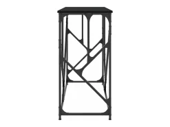 Mesa consola madera de ingeniería negra 100x40x80 cm