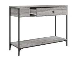 Mesa consola madera de ingeniería gris Sonoma 100x34,5x75 cm ES161153
