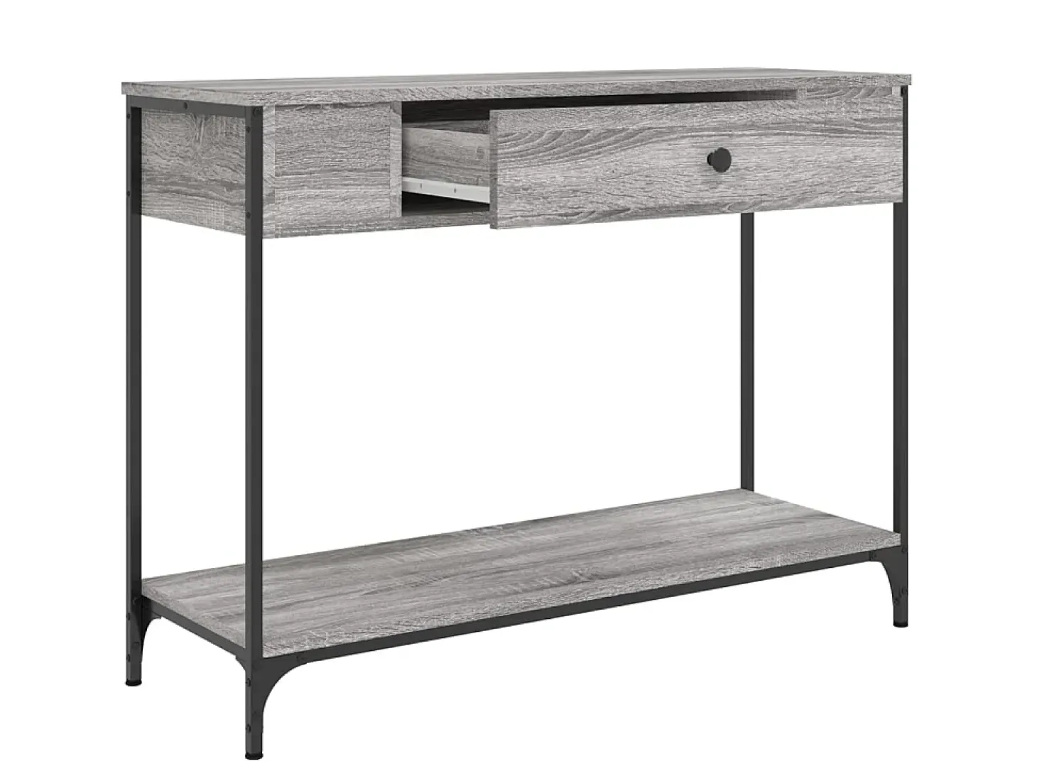 Mesa consola madera de ingeniería gris Sonoma 100x34,5x75 cm ES161153