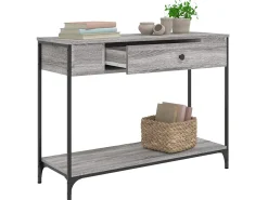 Mesa consola madera de ingeniería gris Sonoma 100x34,5x75 cm ES161153