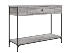 Mesa consola madera de ingeniería gris Sonoma 100x34,5x75 cm ES161153