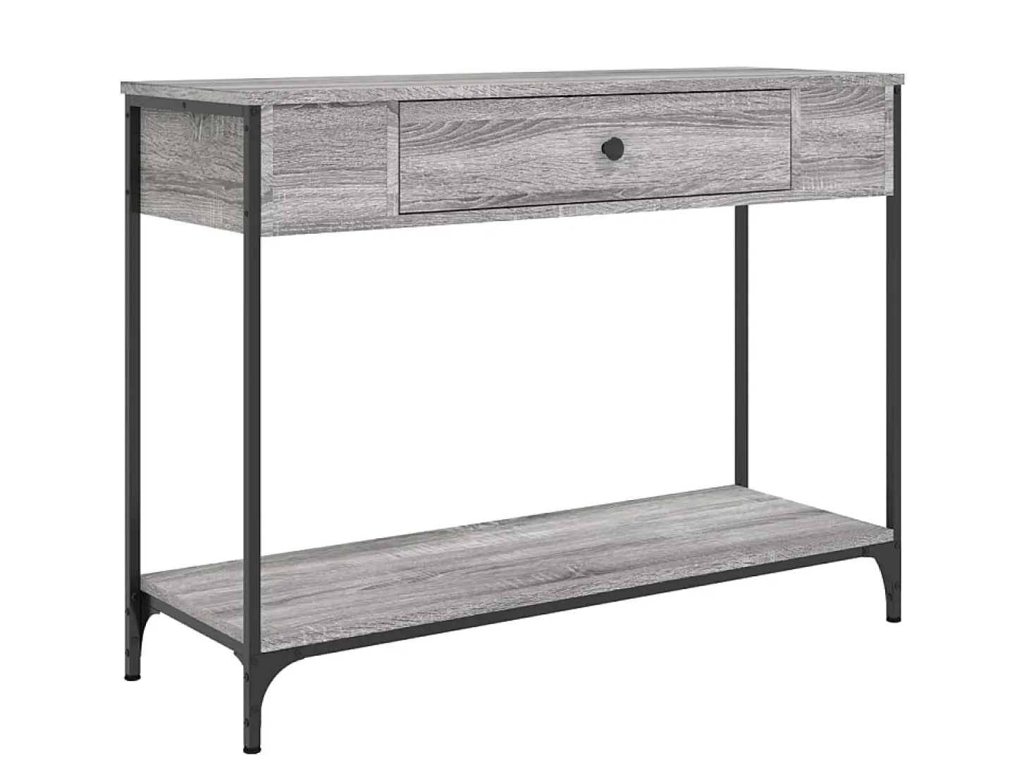 Mesa consola madera de ingeniería gris Sonoma 100x34,5x75 cm ES161153