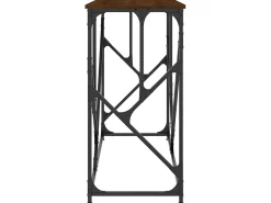 Mesa consola madera de ingeniería marrón roble 100x40x80 cm ES541058