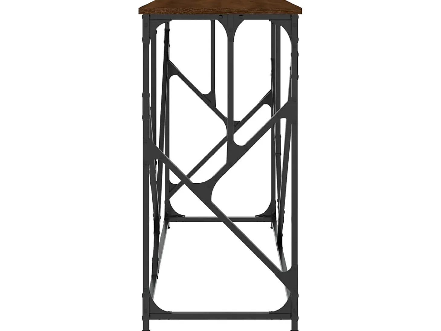Mesa consola madera de ingeniería marrón roble 100x40x80 cm ES541058