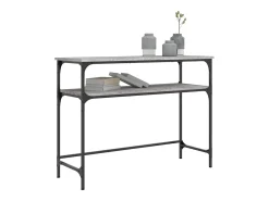 Mesa consola madera de ingeniería gris Sonoma 100x35,5x75 cm