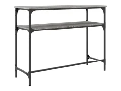 Mesa consola madera de ingeniería gris Sonoma 100x35,5x75 cm