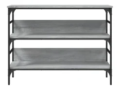 Mesa consola madera de ingeniería gris Sonoma 100x32x75 cm ES381235