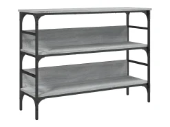 Mesa consola madera de ingeniería gris Sonoma 100x32x75 cm ES381235