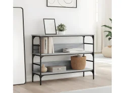 Mesa consola madera de ingeniería gris Sonoma 100x32x75 cm ES381235