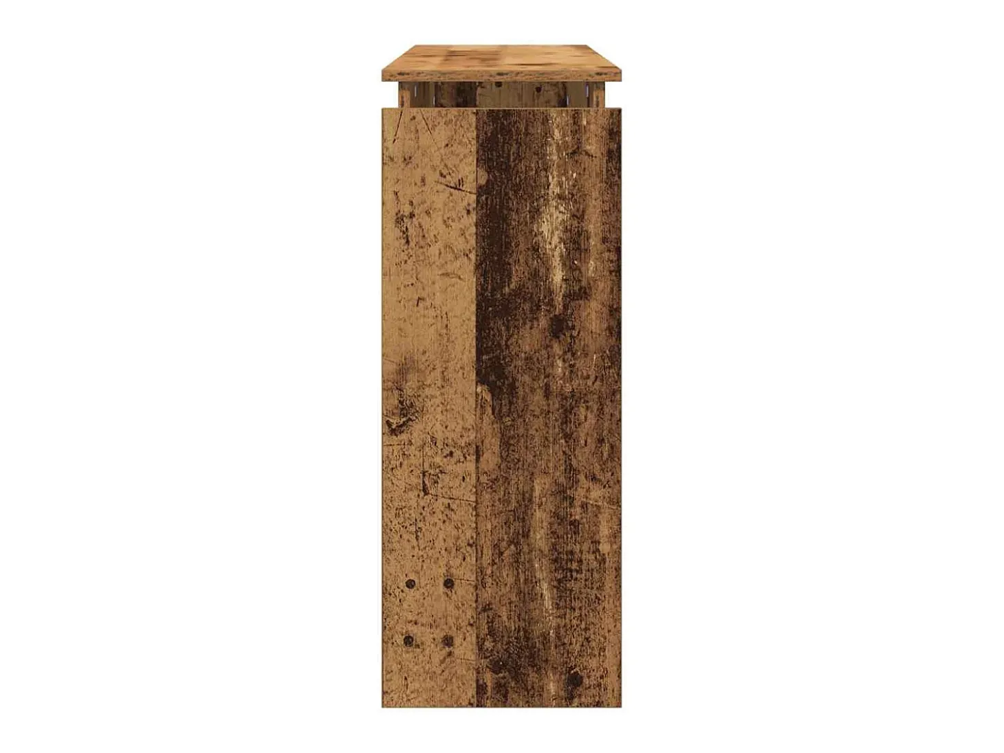 Mesa consola madera de ingeniería envejecida 80x30x102 cm