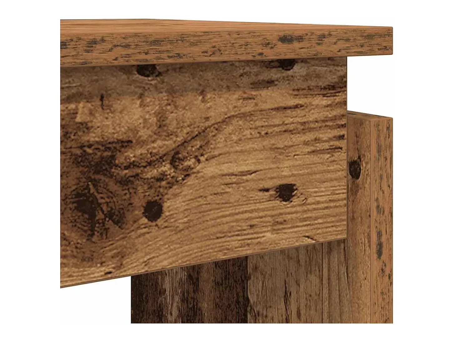 Mesa consola madera de ingeniería envejecida 80x30x102 cm