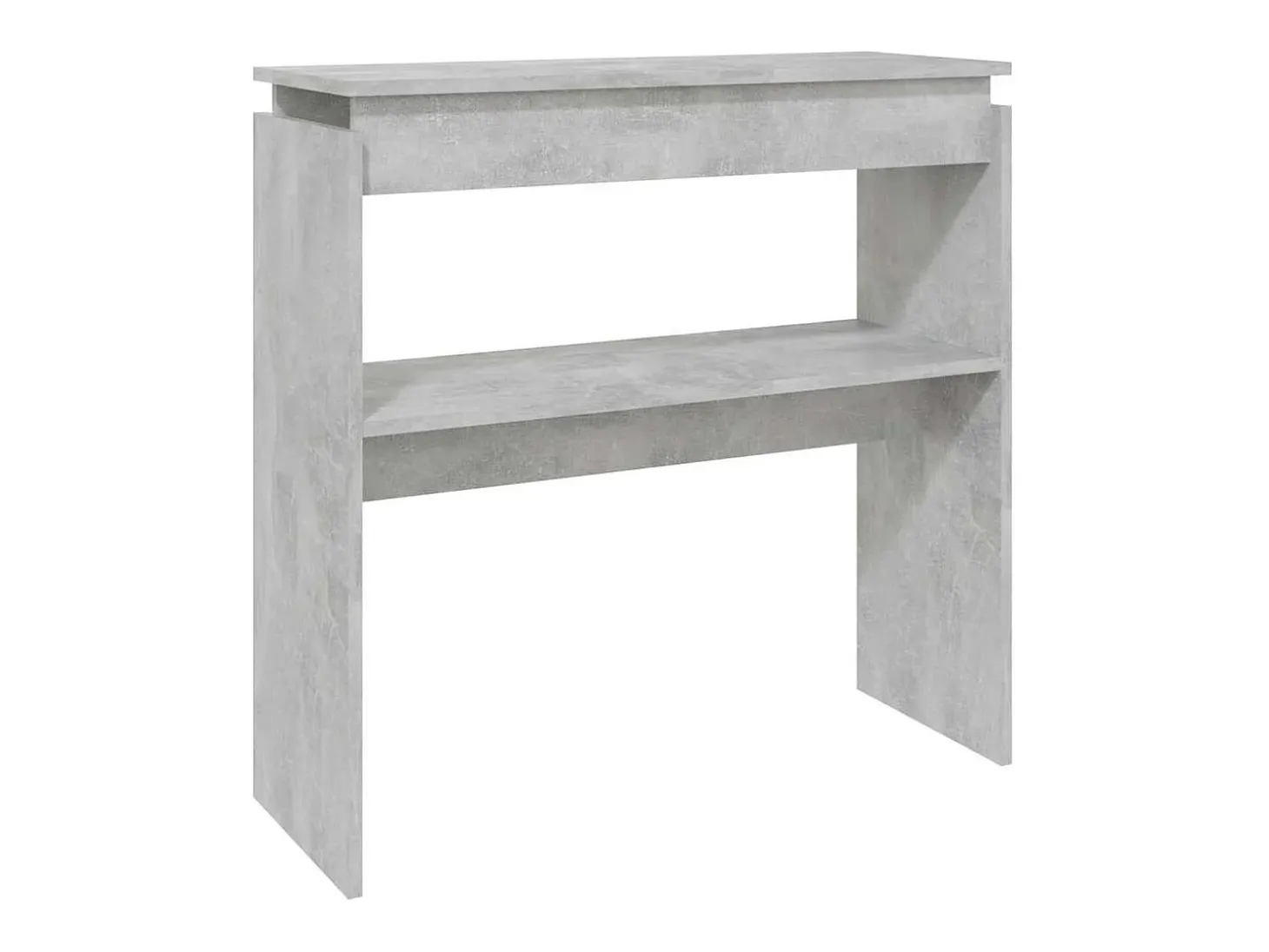 Mesa consola madera de ingeniería gris 80x30x80 cm