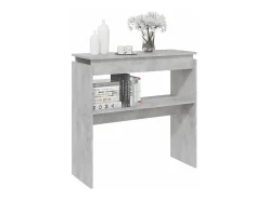 Mesa consola madera de ingeniería gris 80x30x80 cm