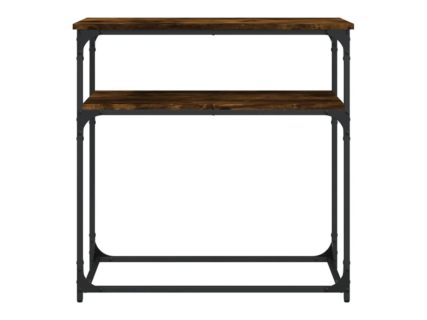 Mesa consola madera de ingeniería roble ahumado 75x35,5x75 cm