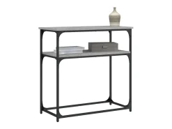 Mesa consola madera de ingeniería gris Sonoma 75x35,5x75 cm ES541400