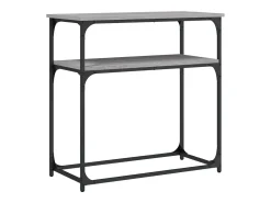 Mesa consola madera de ingeniería gris Sonoma 75x35,5x75 cm ES541400