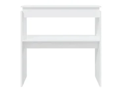 Mesa consola madera de ingeniería blanca 80x30x80 cm