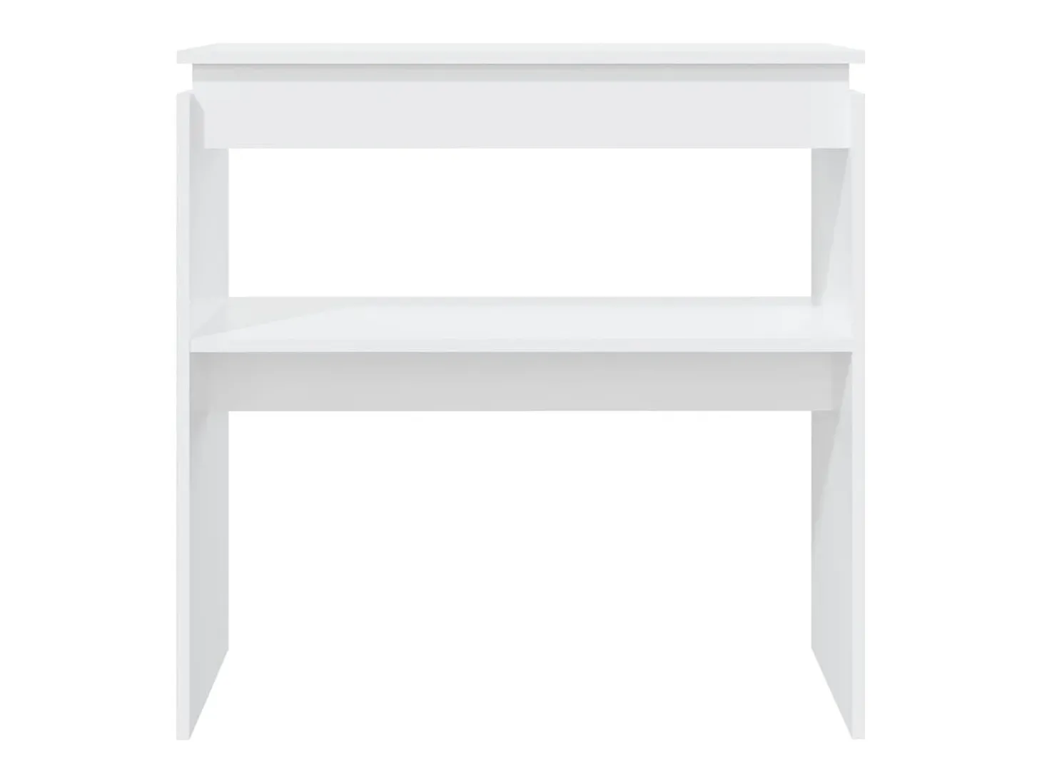 Mesa consola madera de ingeniería blanca 80x30x80 cm
