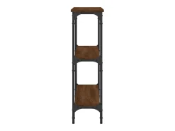 Mesa consola madera de ingeniería marrón roble 100x22,5x75 cm