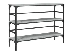 Mesa consola madera de ingeniería gris Sonoma 100x32x75 cm ES259288