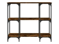 Mesa consola madera de ingeniería roble ahumado 102x35x90 cm ES365204