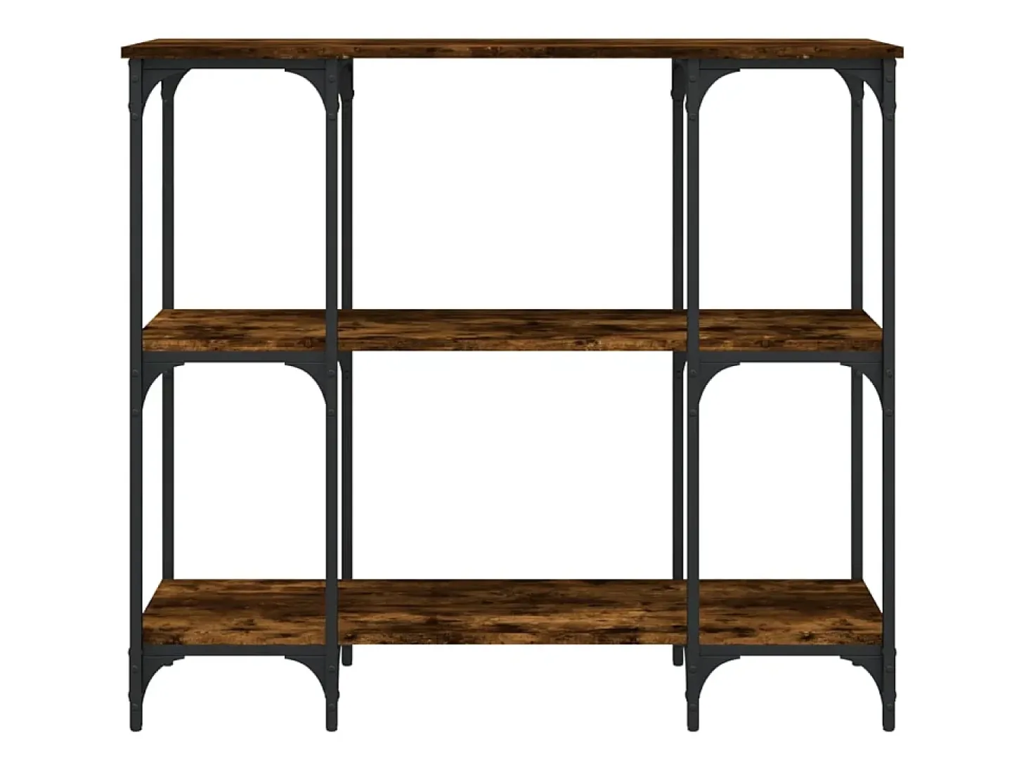 Mesa consola madera de ingeniería roble ahumado 102x35x90 cm ES365204