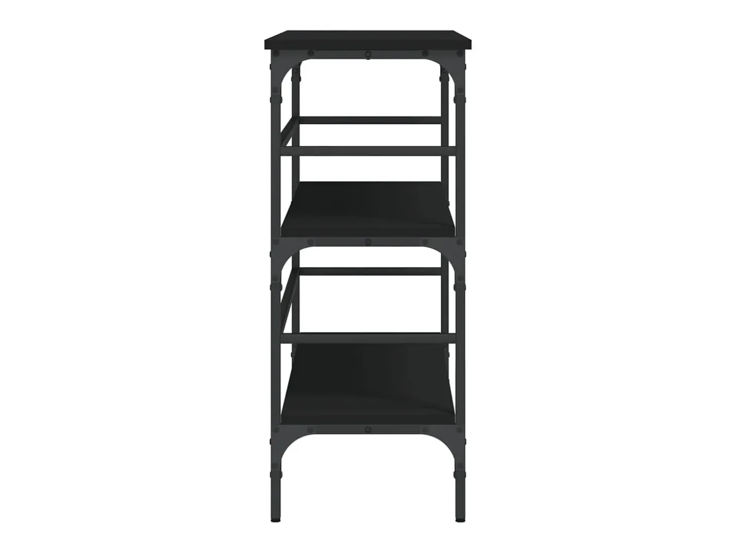 Mesa consola madera de ingeniería negro 100x32x75 cm