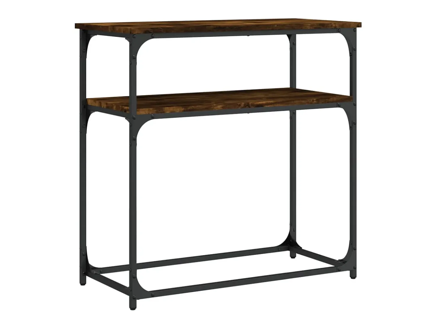 Mesa consola madera de ingeniería roble ahumado 75x35,5x75 cm ES748851