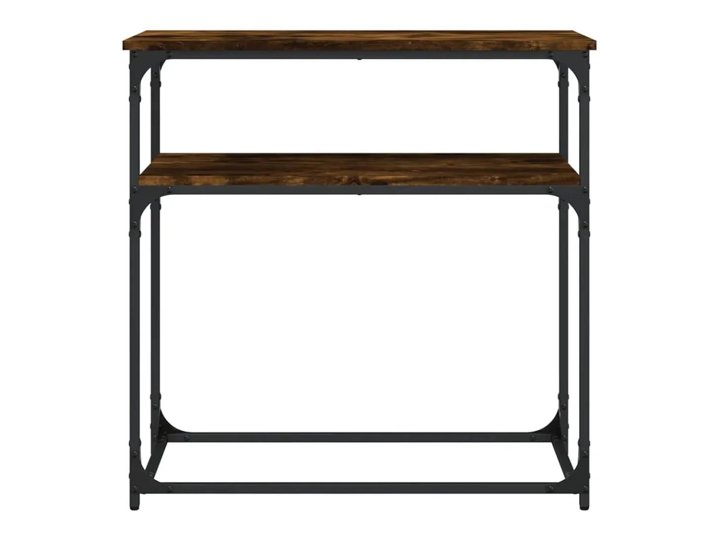 Mesa consola madera de ingeniería roble ahumado 75x35,5x75 cm ES748851
