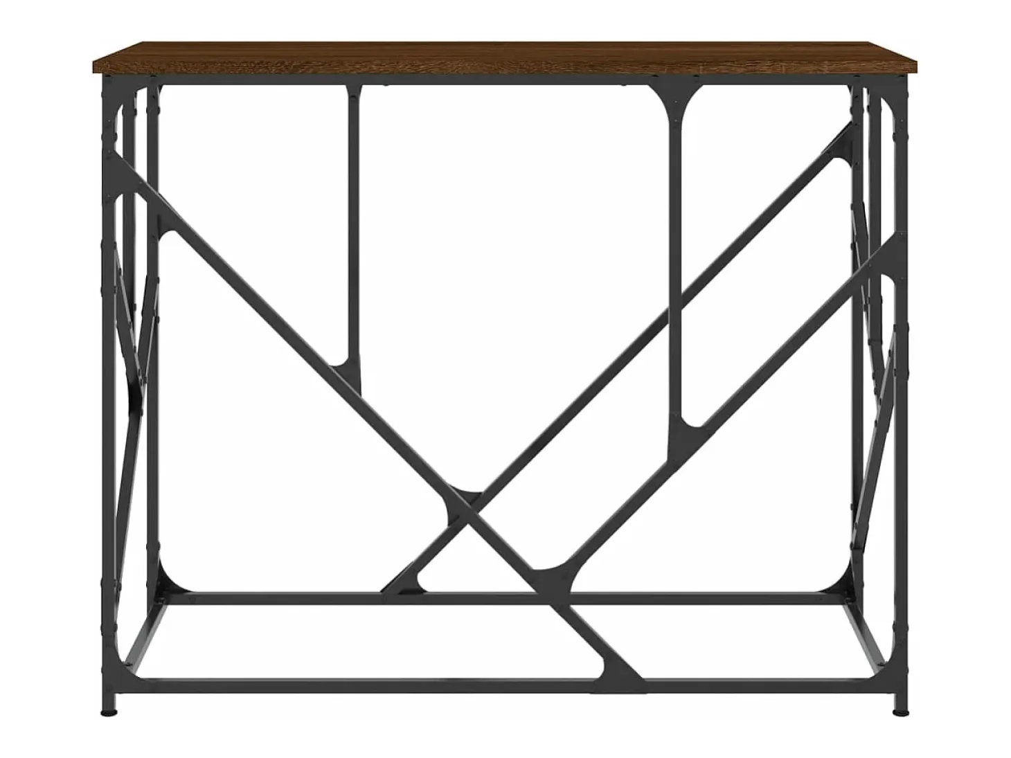 Mesa consola madera de ingeniería marrón roble 100x40x80 cm