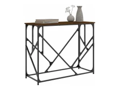 Mesa consola madera de ingeniería marrón roble 100x40x80 cm