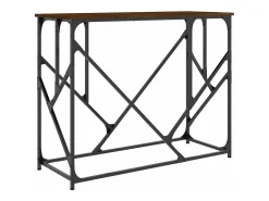 Mesa consola madera de ingeniería marrón roble 100x40x80 cm