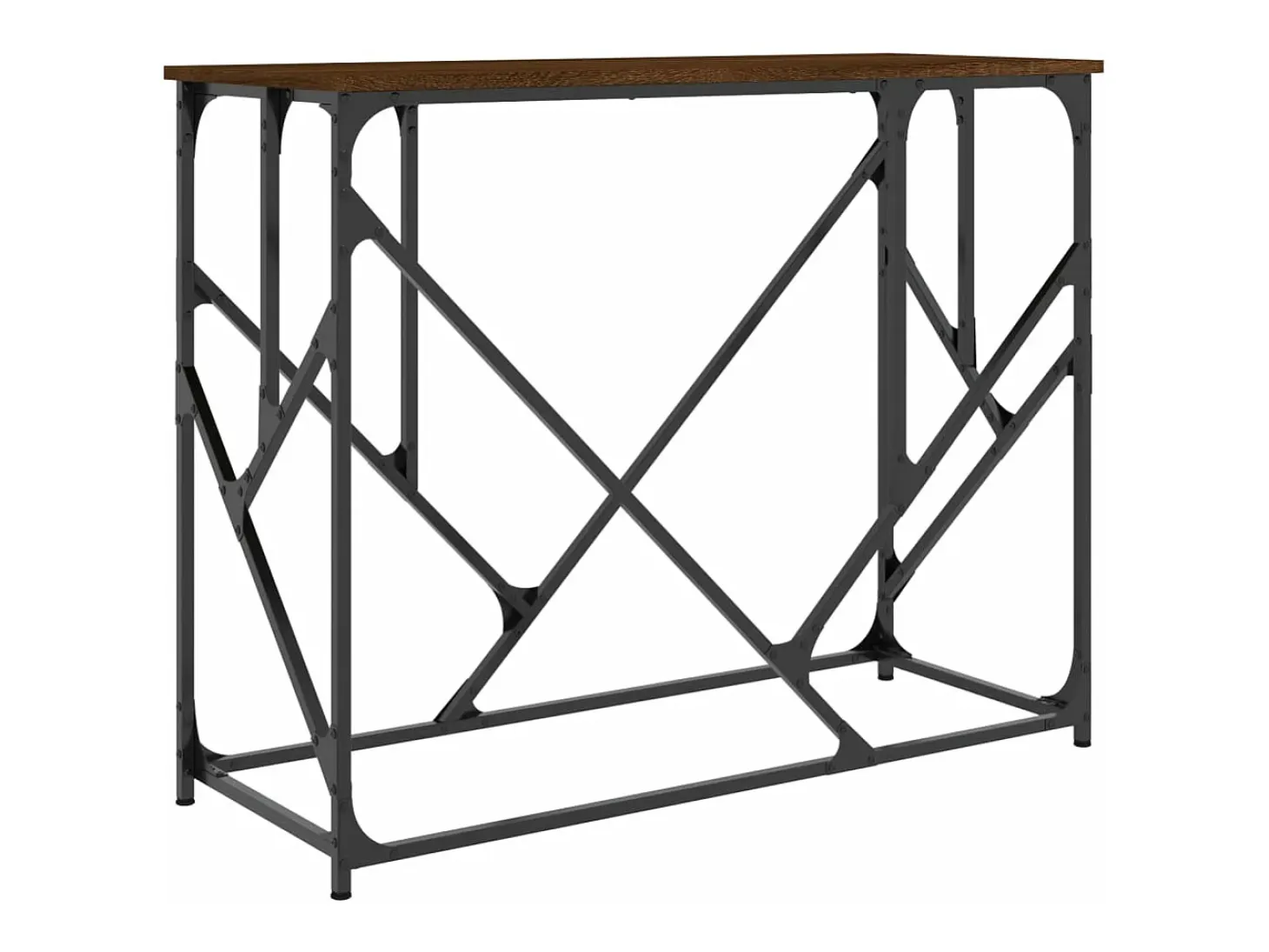Mesa consola madera de ingeniería marrón roble 100x40x80 cm