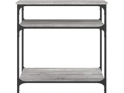 Mesa consola madera de ingeniería gris Sonoma 75x29x75 cm ES838596