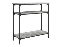 Mesa consola madera de ingeniería gris Sonoma 75x29x75 cm ES838596